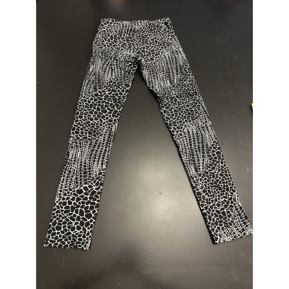 Slim-sation By Multiples Black White Animal Print PullOn Stretch Legging Pant XS